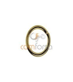 18kt Yellow gold round jump ring 6 mm