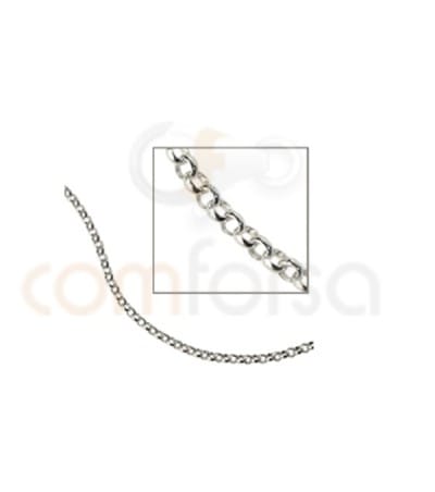 Gold plated sterling silver 925 round belcher chain 1.5 mm