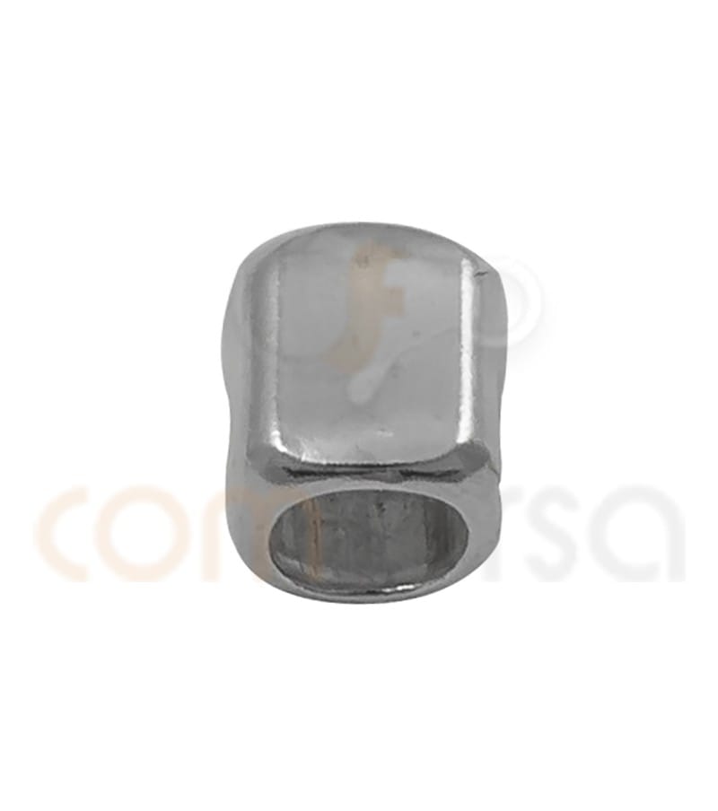 Sterling silver 925 irregular cube spacer 3 x 3mm