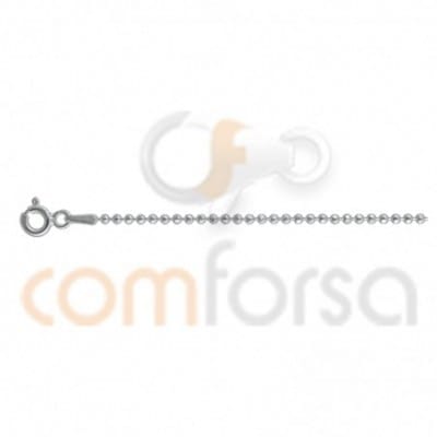 Balls faceted chain 1,5 mm sterling silver 925