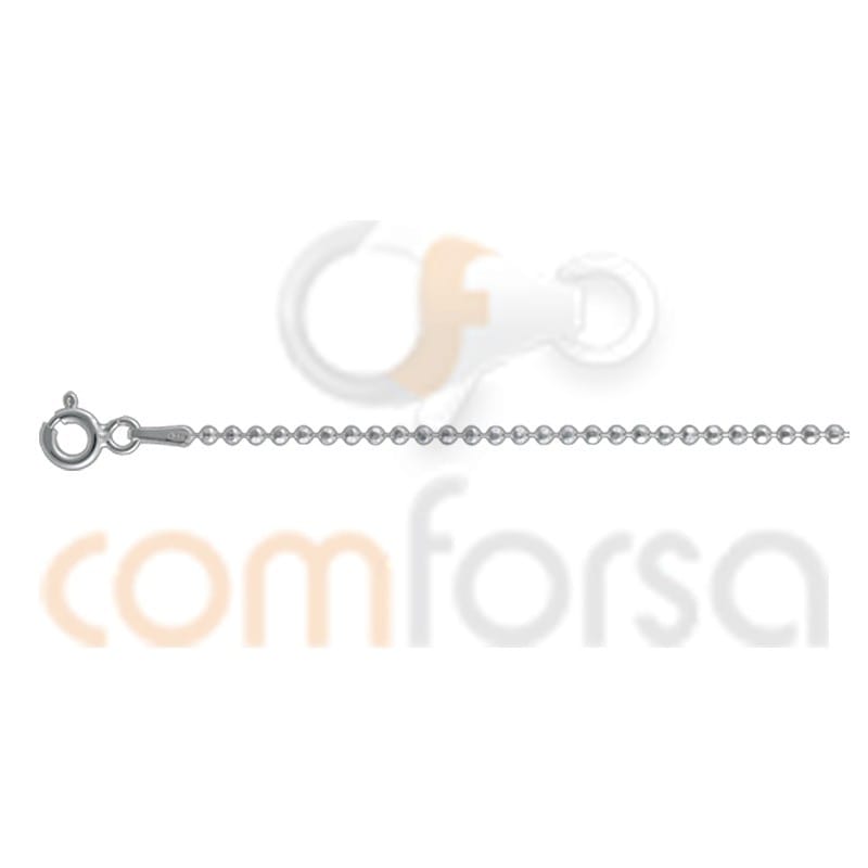 Balls faceted chain 1,5 mm sterling silver 925