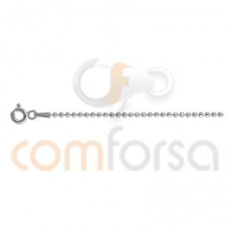 Balls faceted chain 1,5 mm sterling silver 925