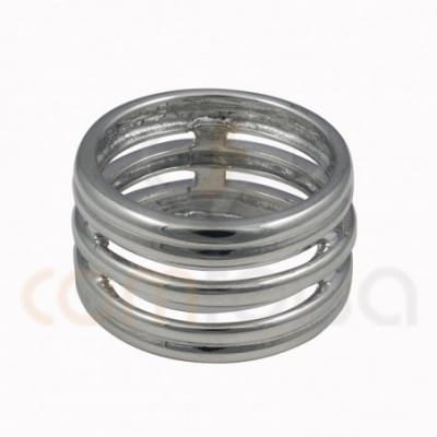 Wide ring with five alliances sterling silver 925