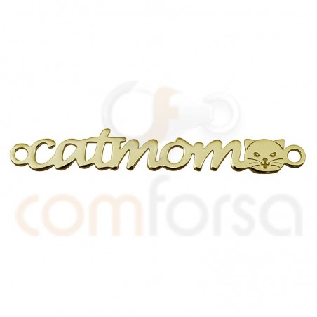 entrepieza catmom 25 mm plata chapada en oro