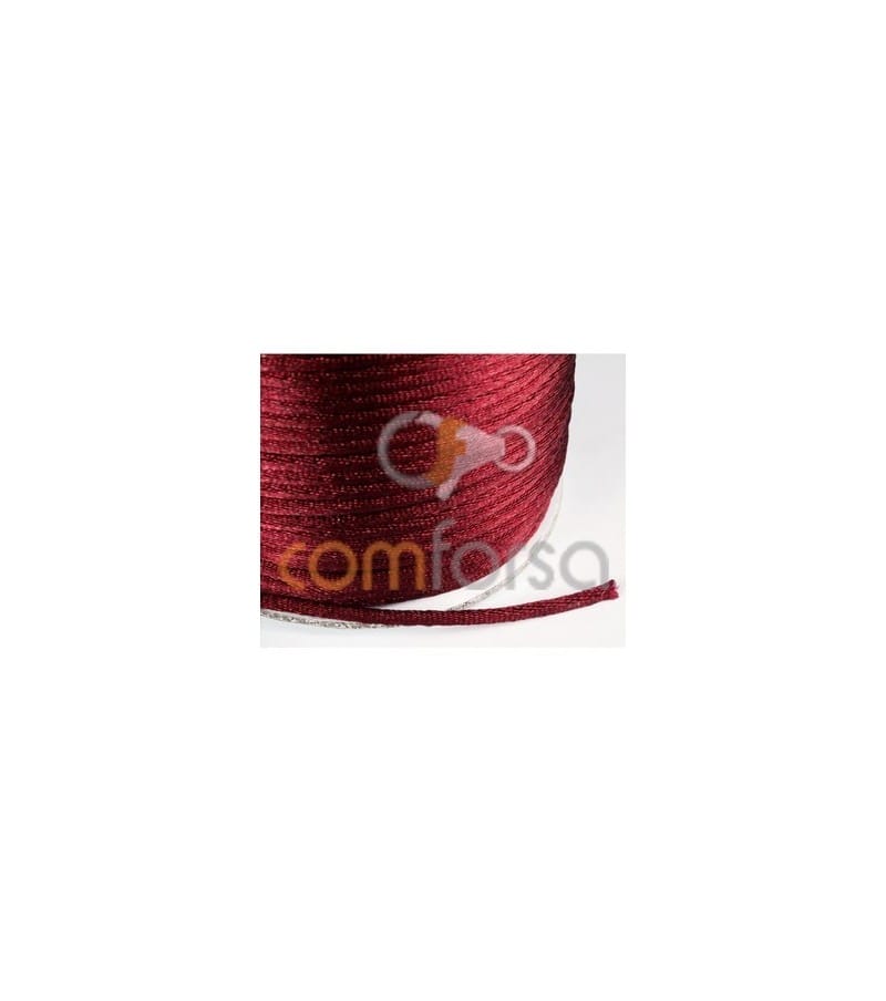 Deep red satin cord 2mm