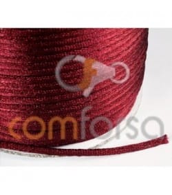 Deep red satin cord 2mm