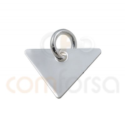 Sterling silver 925 gold-plated triangle pendant 11x8mm