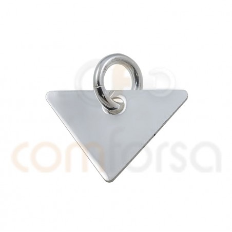 Sterling silver 925 gold-plated triangle pendant 11x8mm