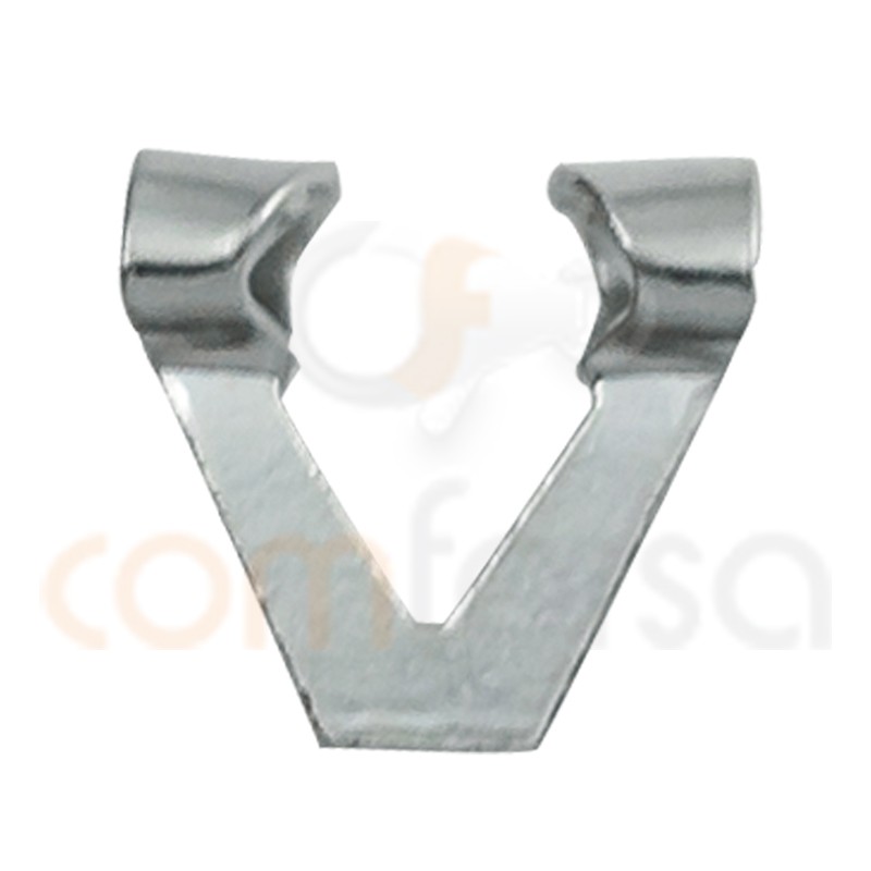 Sterling silver 925 Omega clip small base 7 x 6 mm