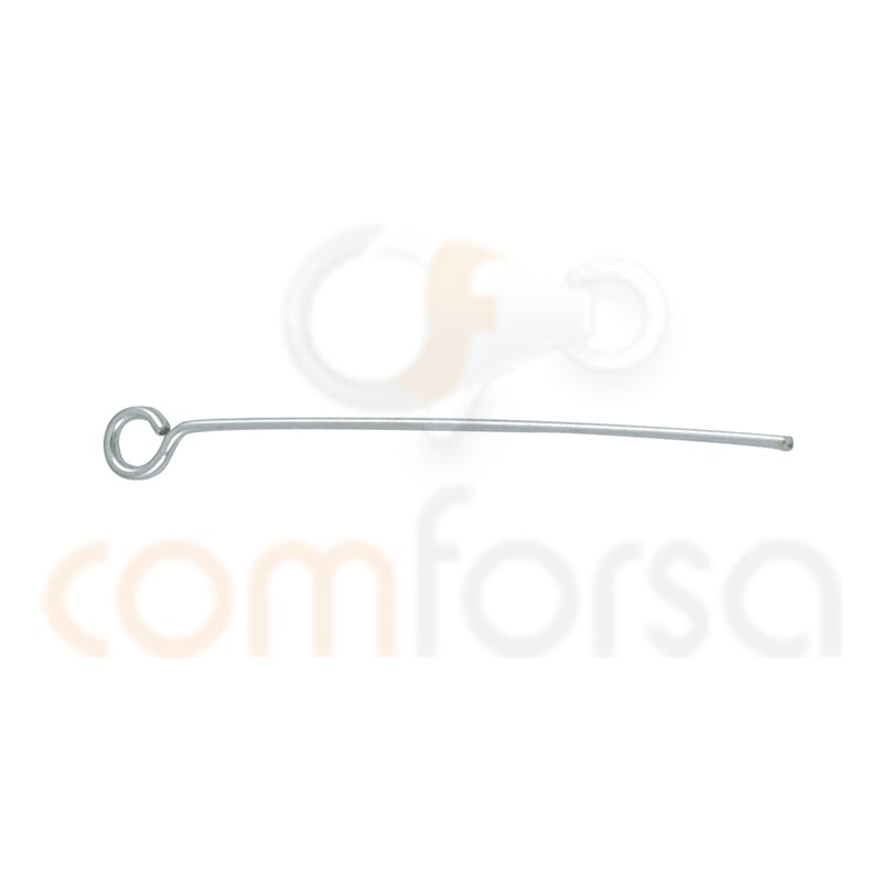 Sterling silver 925 eye pin 30 mm