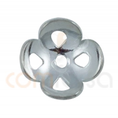 Sterling silver 925ml Cap with 4 petals 7 mm