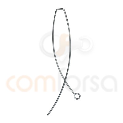 Wire earhook with jump ring 925 ml 10 x 57 mm (0.9)