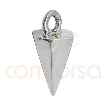 Sterling silver 925 gold-plated spike charm 8 mm