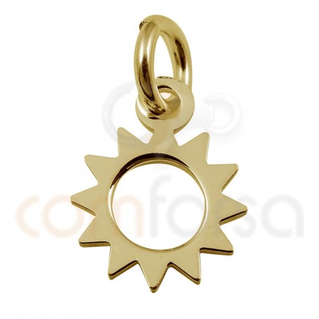 Mini Sun Charm 8 Mm Sterling Silver 925