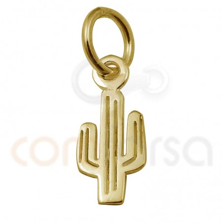 Sterling silver 925 mini cactus charm 5.6 x 12 mm