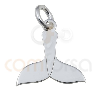 Sterling silver 925 whale tail charm 12 mm
