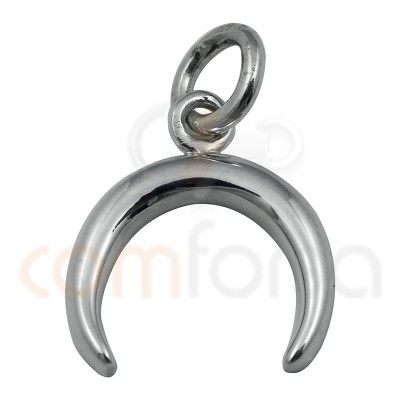 Sterling silver 925 mini horn pendant 8 x 11 mm