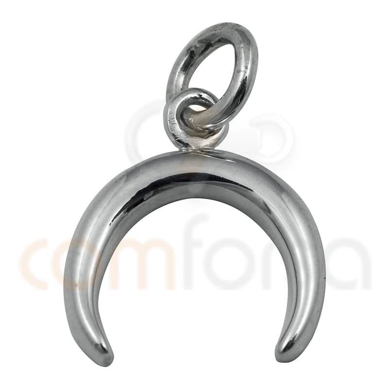 Sterling silver 925 mini horn pendant 8 x 11 mm