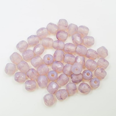 Faceted balls 4 mm mallow (50unid)