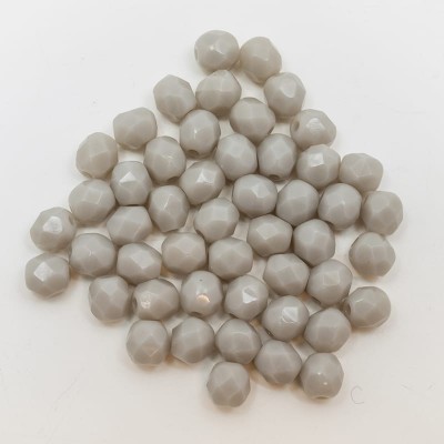 Faceted ball 4 mm gray  (50und)