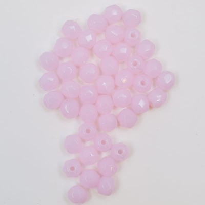 Faceted ball 4 mm light pink (50und)