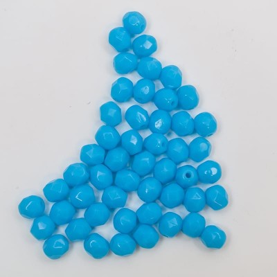 Faceted ball 4 mm sky blue  (50und)