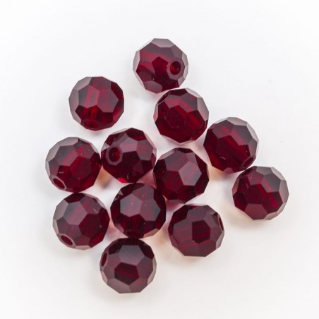 Faceted ball 4 mm garnet (50und)