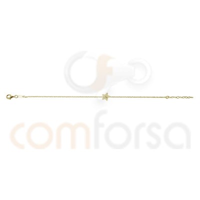 Sterling silver 925 gold-plated star chain bracelet 17 + 3 cm