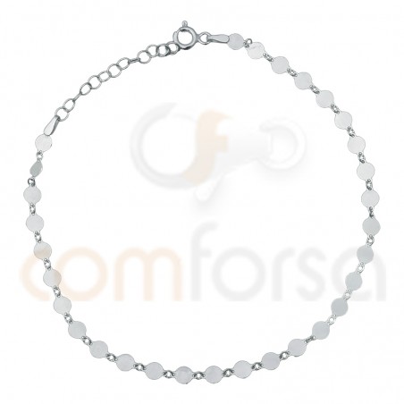 Sterling silver 925 anklet with round charms