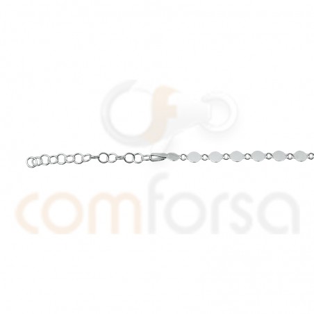 Sterling silver 925 gold-plated anklet with round charms