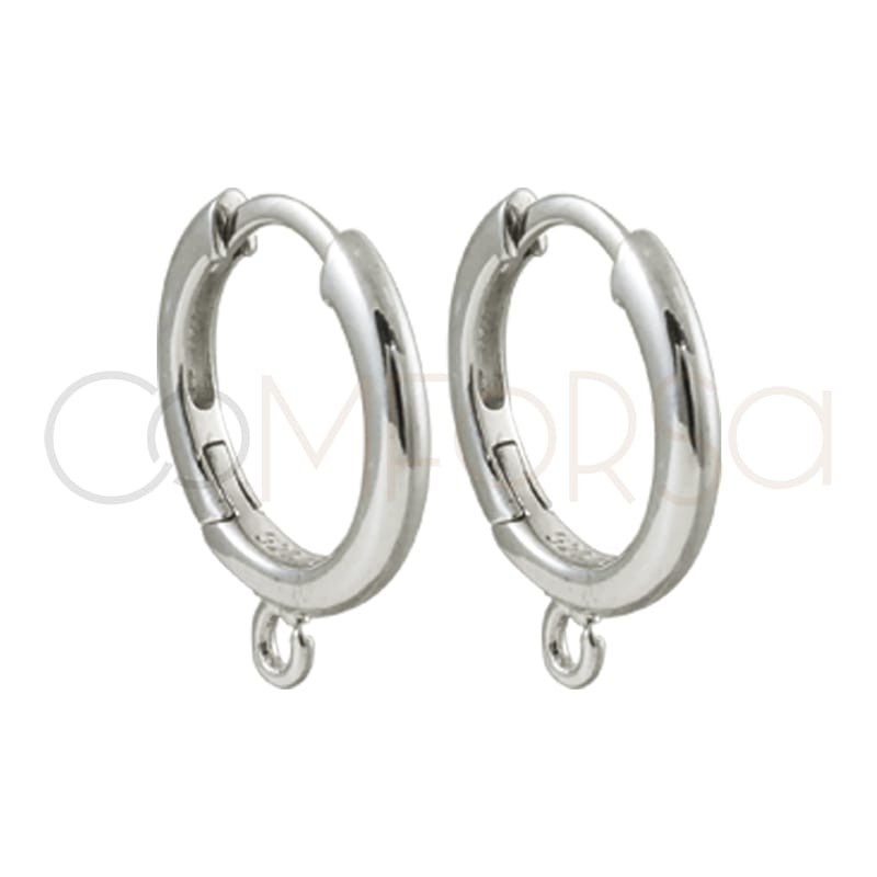 Buy Creole Earrings online : Sterling silver 925 thick hoop