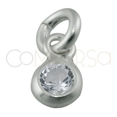 Sterling silver 925 pendant with zirconia 3mm