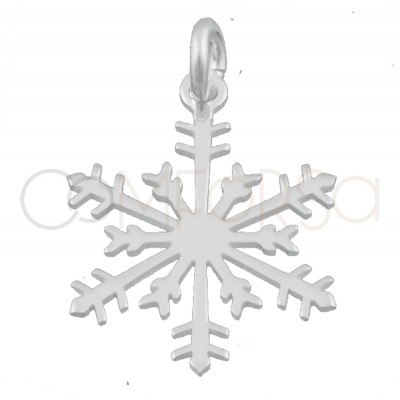Sterling silver 925 snowflake pendant 13 mm