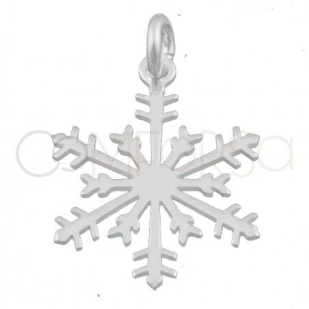 Sterling silver 925 snowflake pendant 13 mm