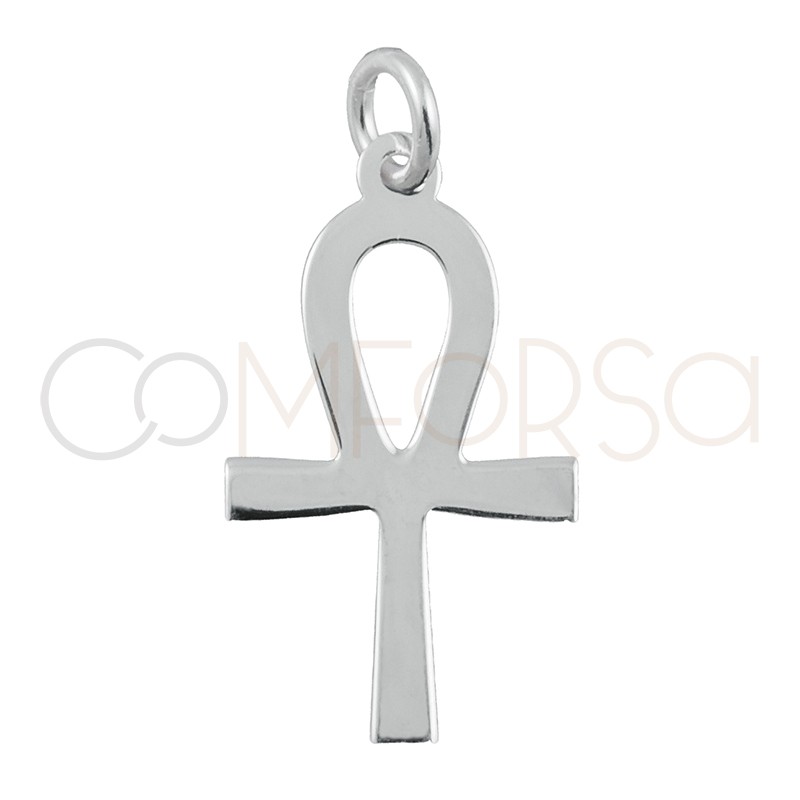 Sterling silver 925 Key of Life pendant 11x 20 mm