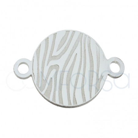 Sterling silver 925 zebra connector 10 mm