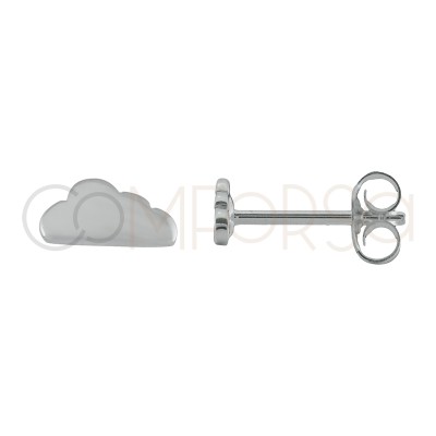 Sterling silver 925 cloud earrings 8 x 4 mm