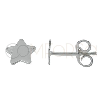 Sterling silver 925 mini star earrings 6 mm