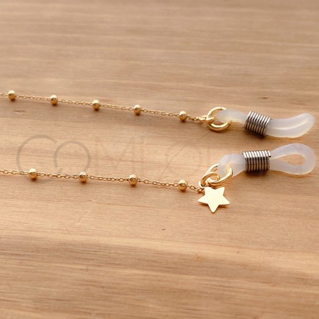 Sterling silver 925 chain for glasses with star