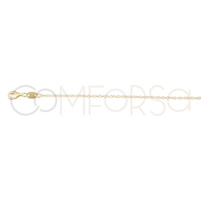 Sterling silver 925 gold-plated cross and moon choker 40+5 cm