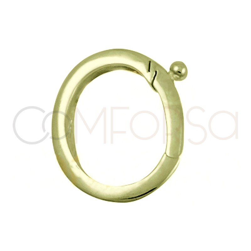 Sterling silver 925 gold-plated clasp with clip 13 mm