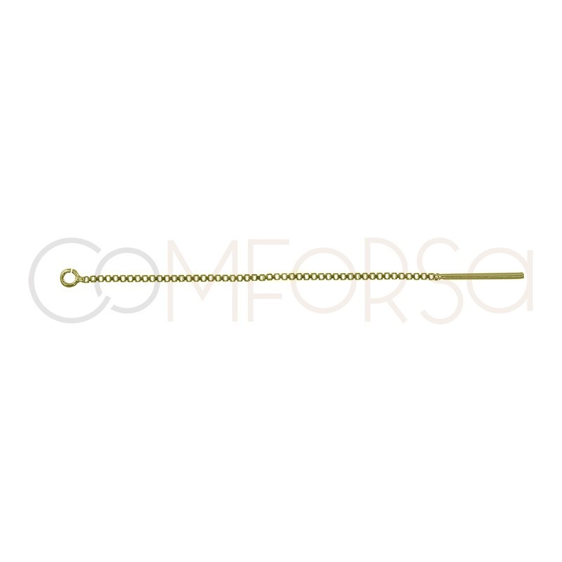Sterling silver 925 gold-plated chain with stud 50 mm