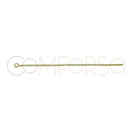 Sterling silver 925 gold-plated chain with stud 50 mm