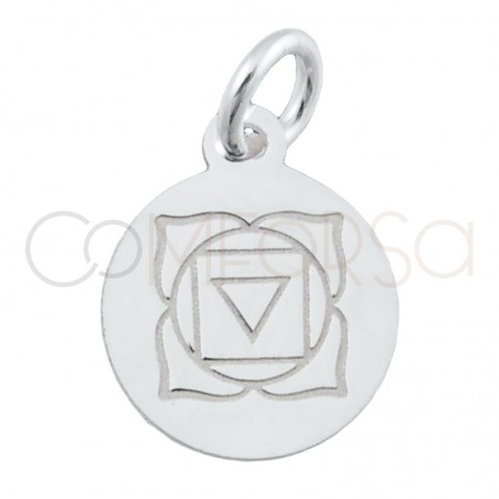 Sterling silver 925 gold-plated "MULADHARA" pendant 10 mm