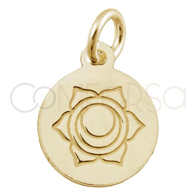 Sterling silver 925 gold-plated "SVADHISTHANNA" pendant 10 mm