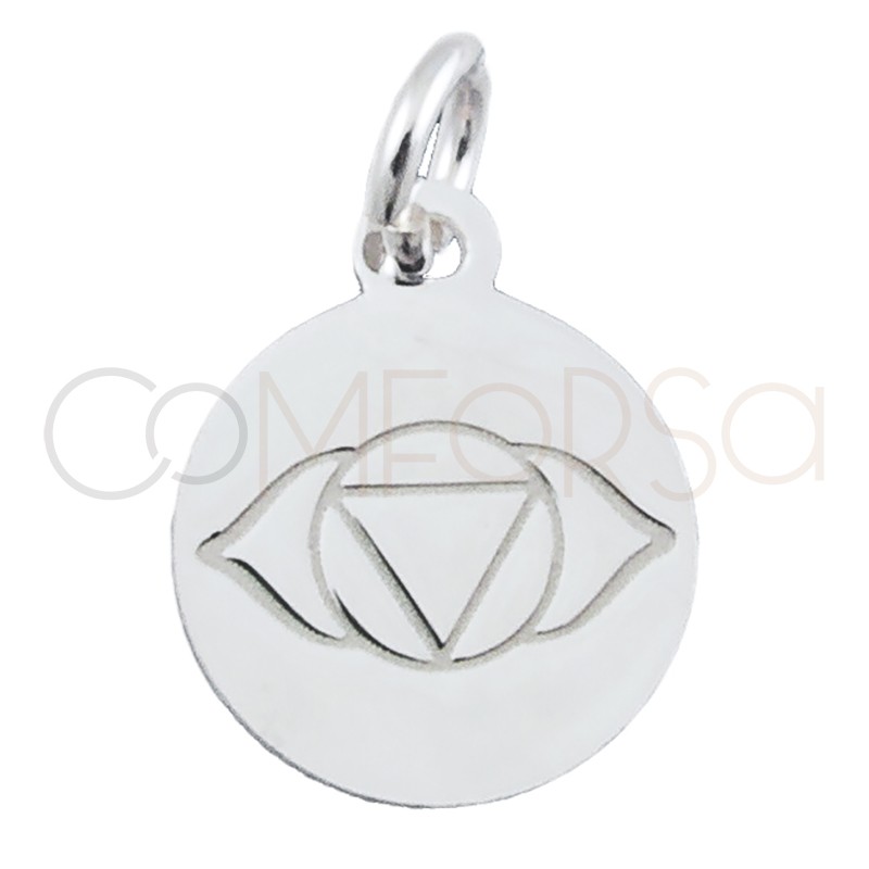 Sterling silver 925 "AJNA" pendant 10 mm