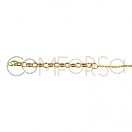 Sterling silver 925 gold-plated crosses anklet 21.5 cm