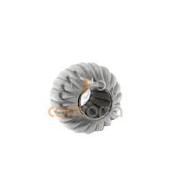 Sterling Silver 925 Round corrugated bead 6 mm