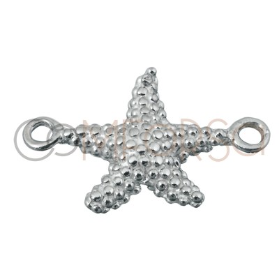 Sterling silver 925 gold-plated starfish connector 10 mm