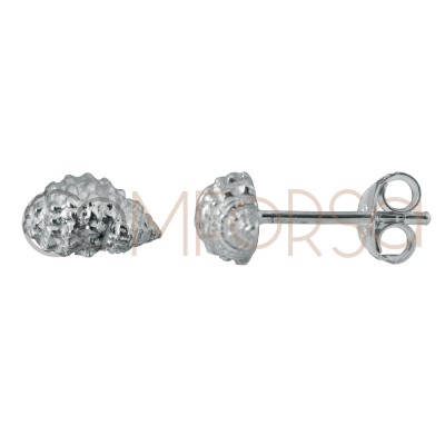 Sterling silver 925 conch earrings 10 x 5.5 mm